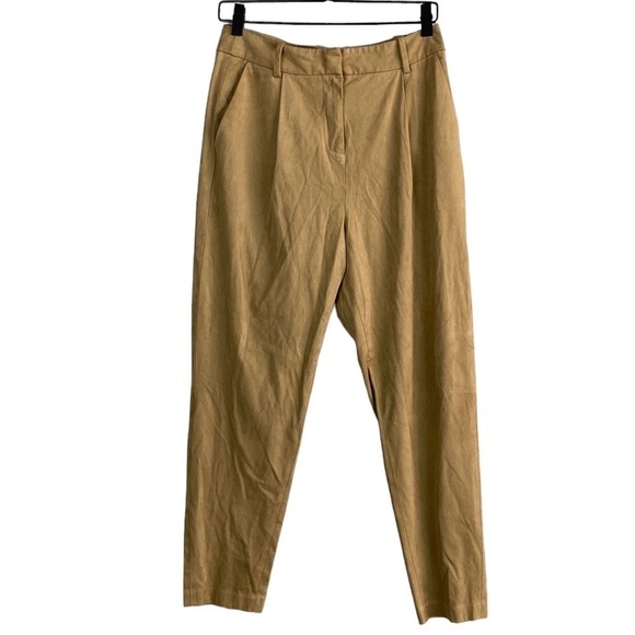 Zara tan pleated trouser pants - Picture 1 of 8